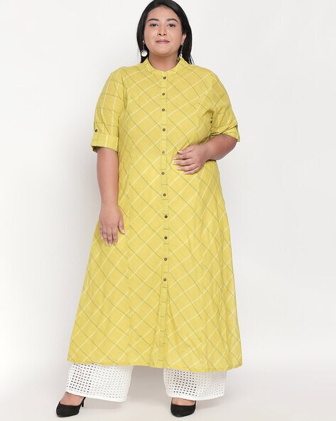 Buy Lime Yellow Kurtas for Women by Rangmanch by Pantaloons Online