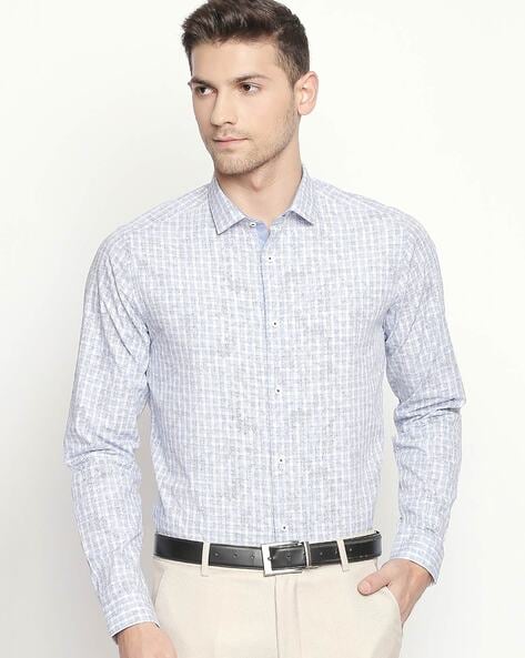 Richard Parker by Pantaloons Men Checkered Formal Grey Shirt - Buy Richard  Parker by Pantaloons Men Checkered Formal Grey Shirt Online at Best Prices  in India