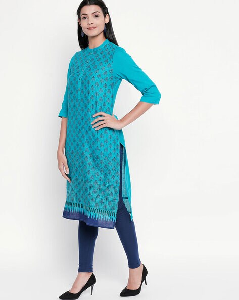 Buy Turquoise Blue Kurtas for Women by Rangmanch by Pantaloons Online