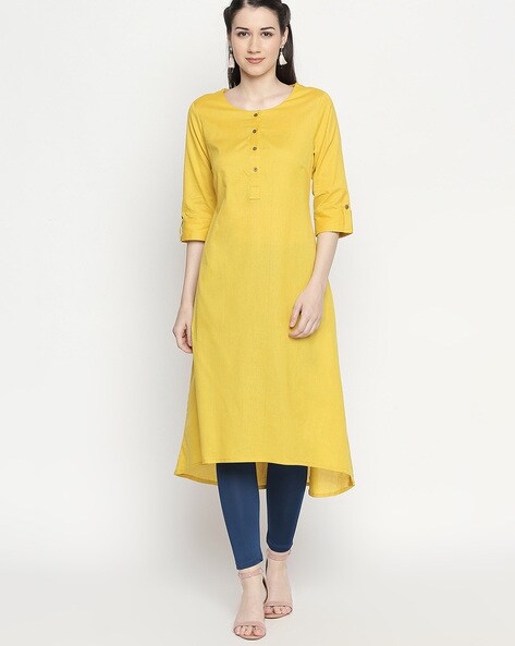 Solid A-line Kurta