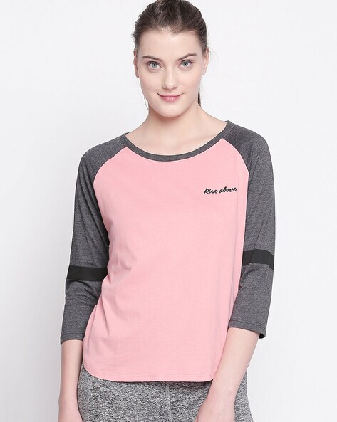 Buy Pink Tshirts for Women by Ajile by Pantaloons Online