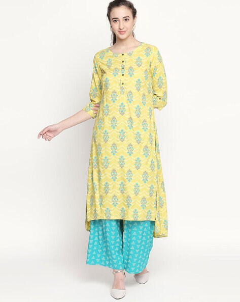 Buy Yellow Kurtas for Women by Rangmanch by Pantaloons Online