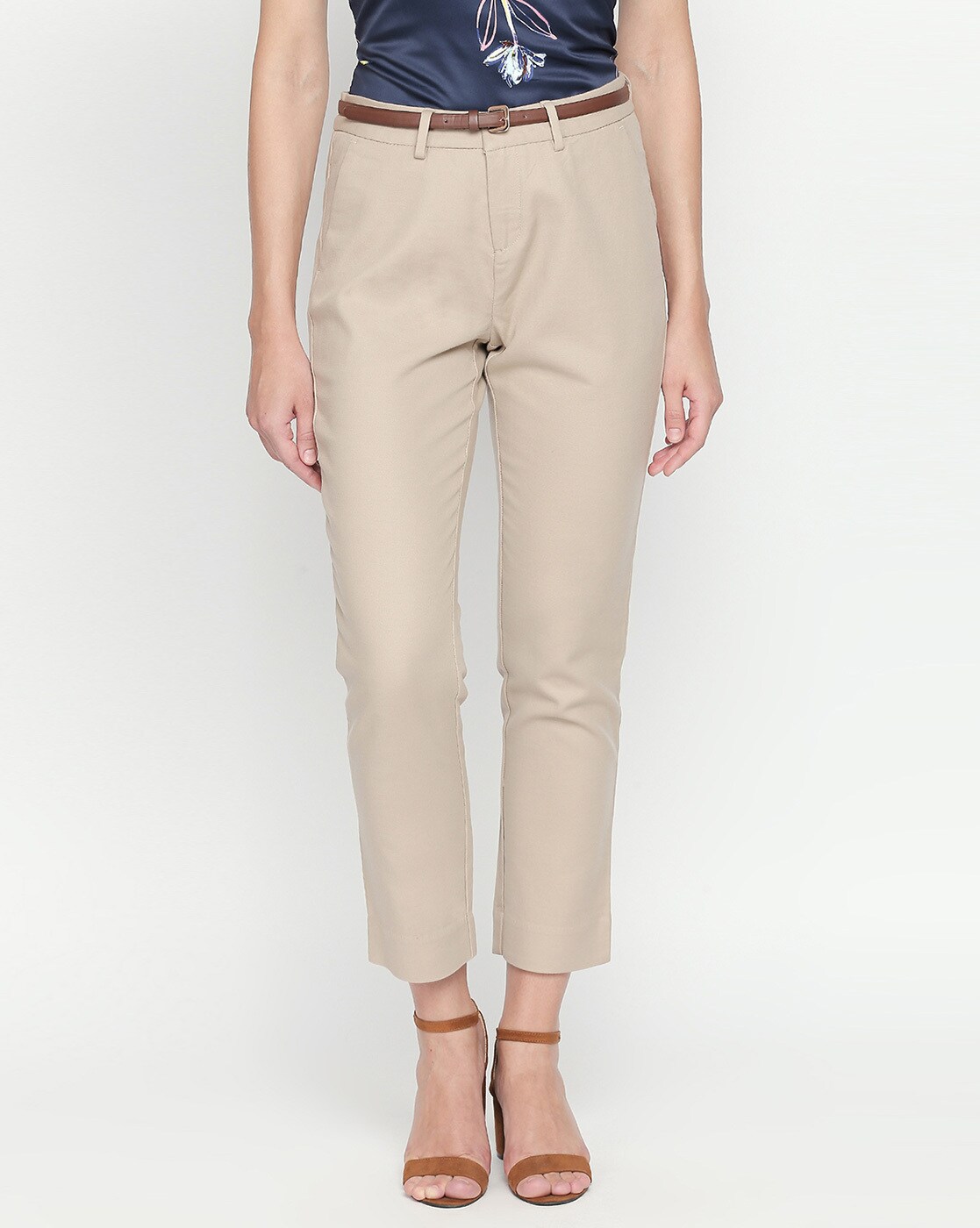 Buy Annabelle By Pantaloons Women Grey Slim fit Regular pants Online at Low  Prices in India  Paytmmallcom