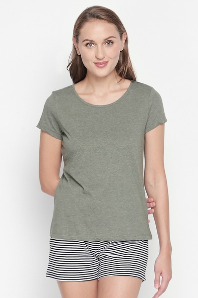 Buy Olive Grey Tops & Tshirts for Women by Dreamz by Pantaloons Online