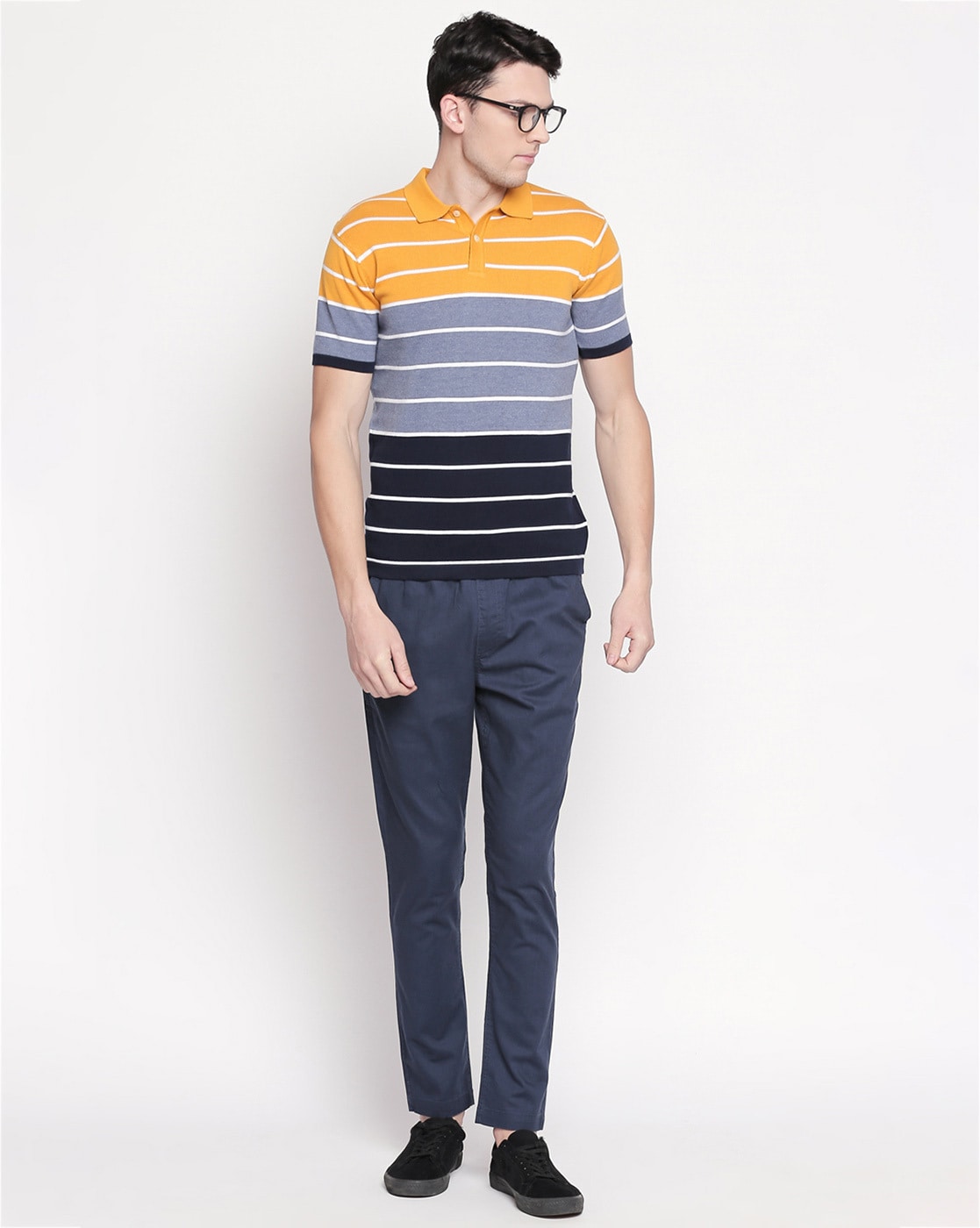 Buy Navy Trousers & Pants for Men by Urban Ranger by Pantaloons Online