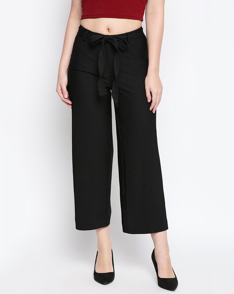 Buy Black Trousers Pants for Women by Honey by Pantaloons Online Ajio