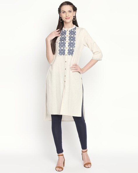 Buy Cream Kurtas for Women by Rangmanch by Pantaloons Online