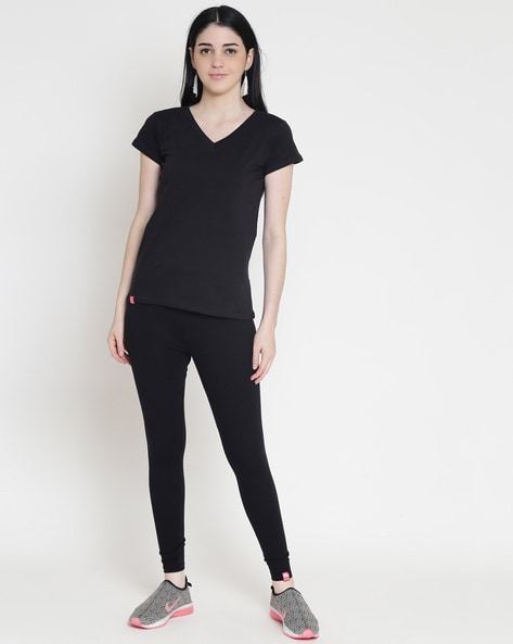 180 Denier Black Opaque Leggings - Ms. Shape