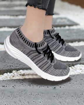 Grey Sports Shoes for Women by SUKUN 