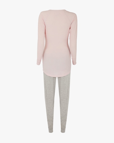 Buy Pink Grey Night Lounge Wear for Women by Mothercare Online