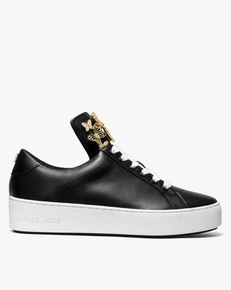 Buy Michael Kors Mindy Lace-Up Casual Shoes with Embellishments | Black  Color Women | AJIO LUXE