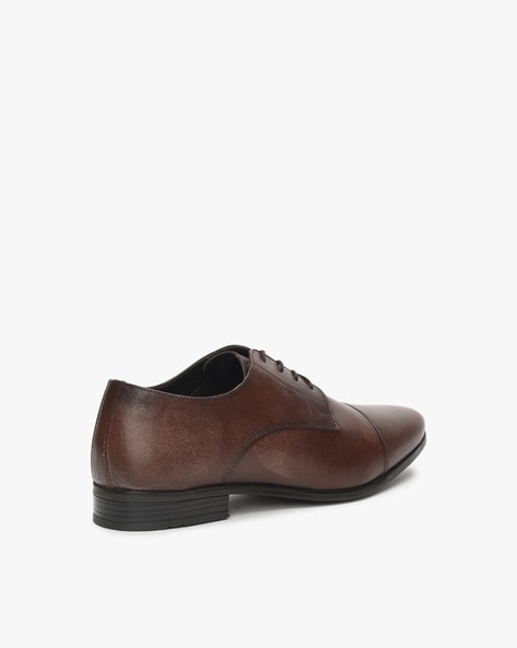 Lace-Up Leather Derbies with Broguing (Image - 2)