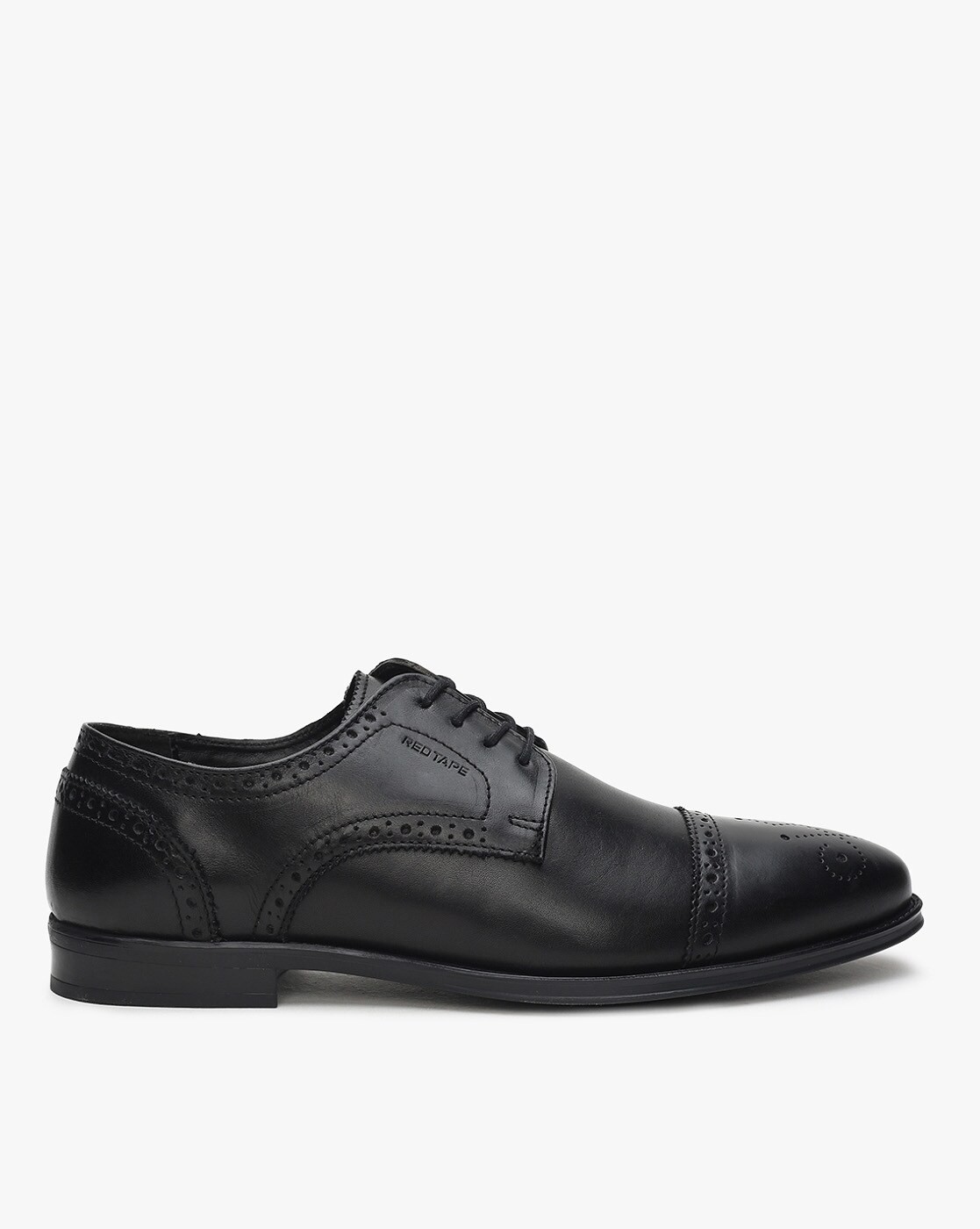 red tape black derby formal shoes