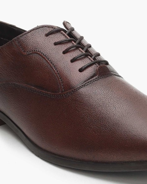 Lace-Up Leather Oxfords with Broguing (Image - 3)