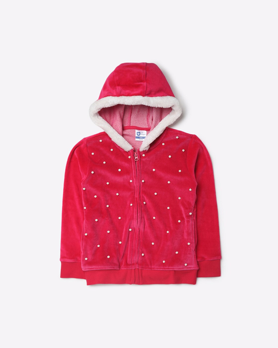 girls fur lined hoodie