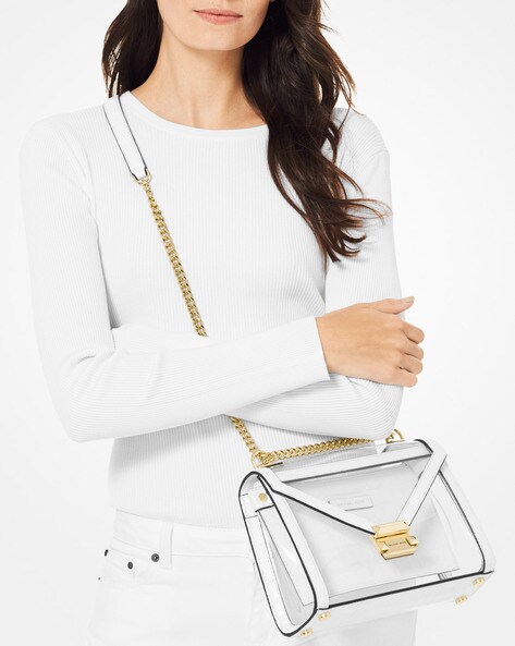 Buy Michael Kors Whitney Reptilian Textured Clear Sling Bag