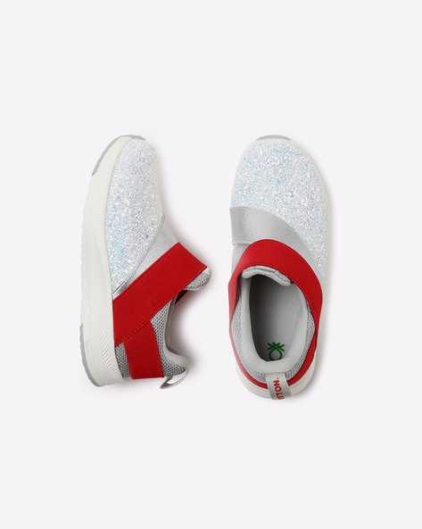 glitter slip on shoes