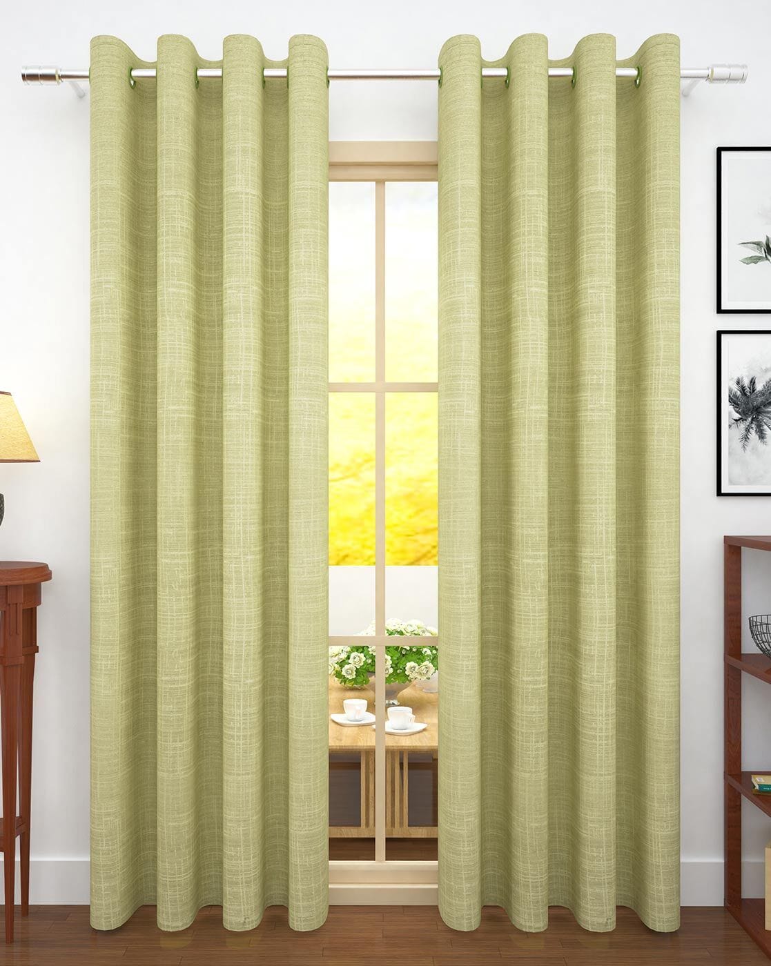Lemon Green Curtains Accessories, Green Modern Curtains
