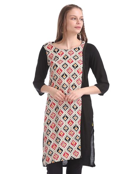 Karigari Printed Panelled Kurta