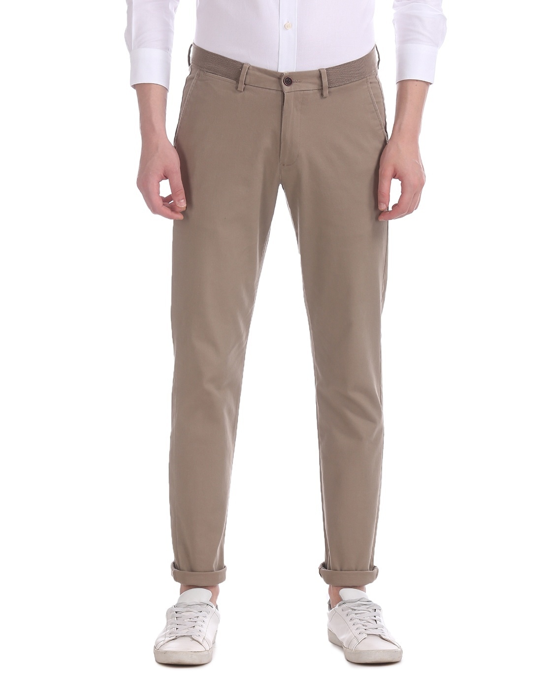 Arrow Sport Slim Fit Men Cream Trousers - Buy Arrow Sport Slim Fit Men  Cream Trousers Online at Best Prices in India | Flipkart.com