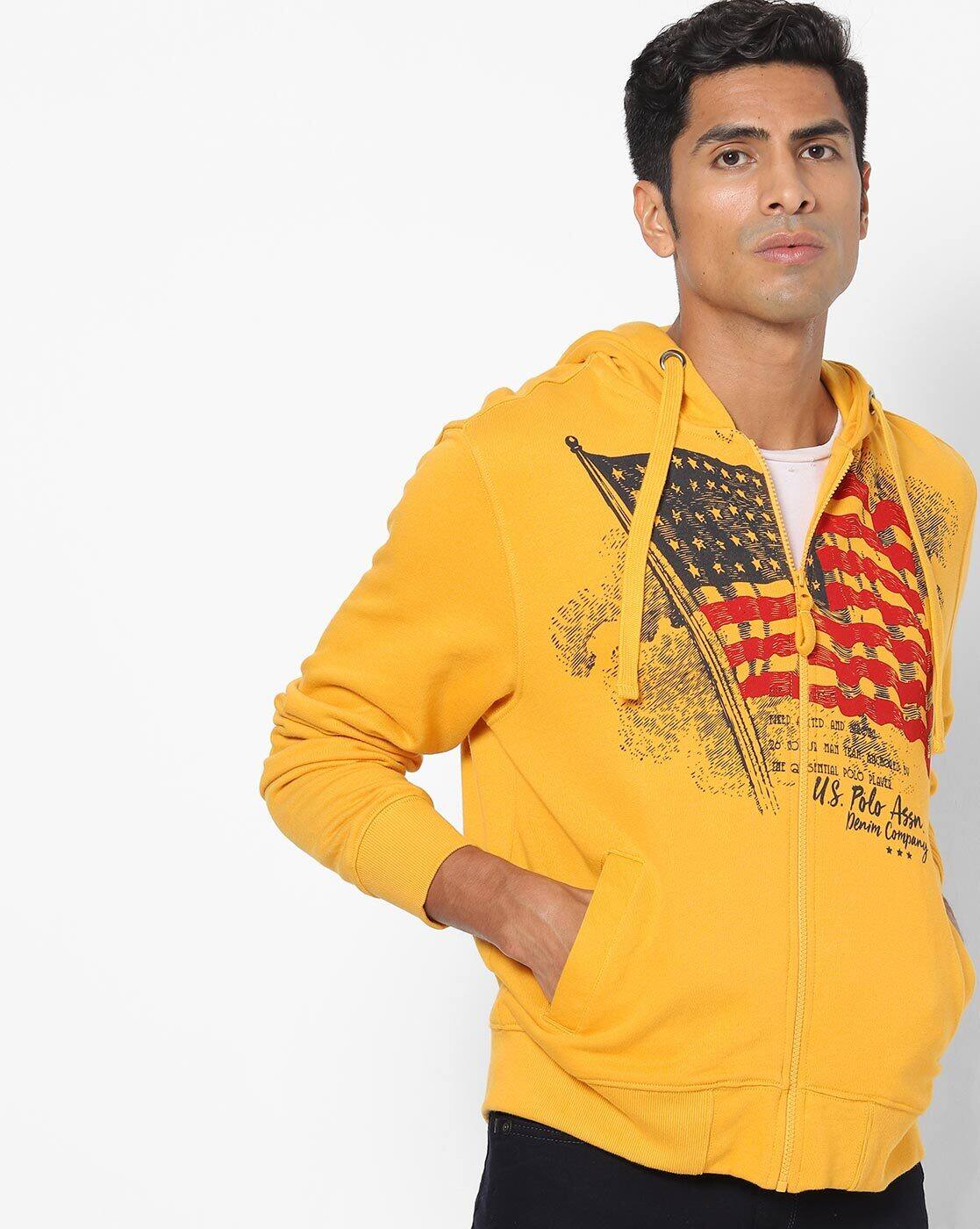 us polo yellow sweatshirt