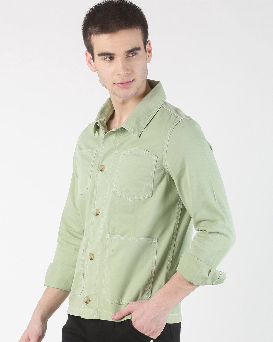 Buy Green Shirts for Men by Blue Saint 