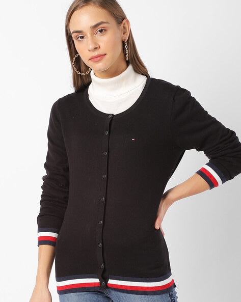 tommy hilfiger black sweater women's