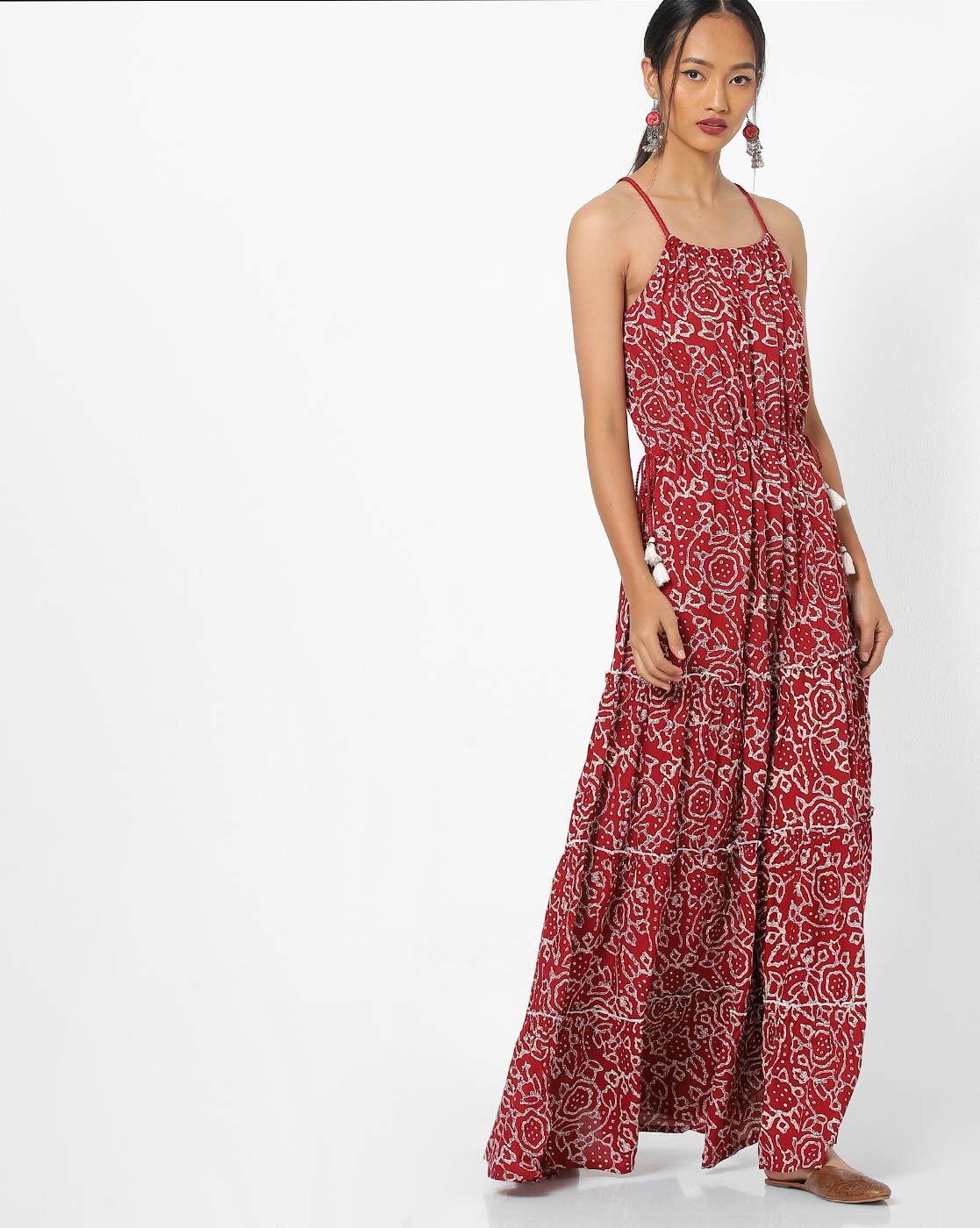 global desi maroon maxi dress