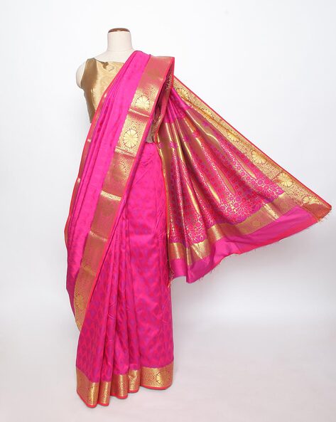 Buy Varkala Silk Palace Women's Vasttram Kanchipuram Banarasi Lichi Silk  Saree With blouse piece (red colour) at Amazon.in