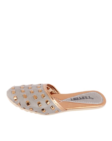 Round Toe Embellished Mules (Image - 1)