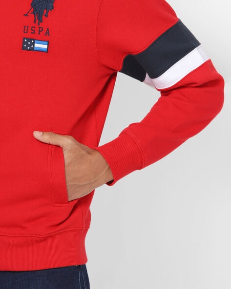 Polo sweatshirt clearance red