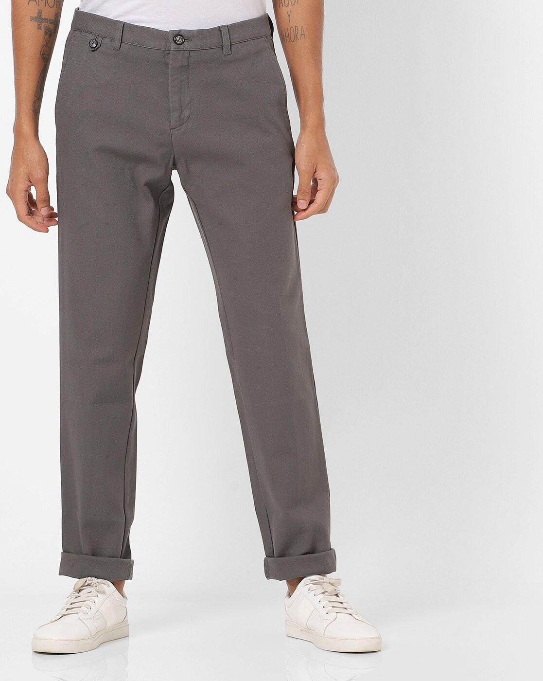 tommy hilfiger grey trousers