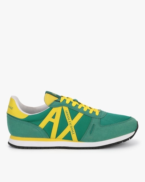 Buy Green & Yellow Sneakers for Men by ARMANI EXCHANGE Online 