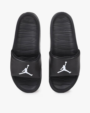 black jordan flip flops
