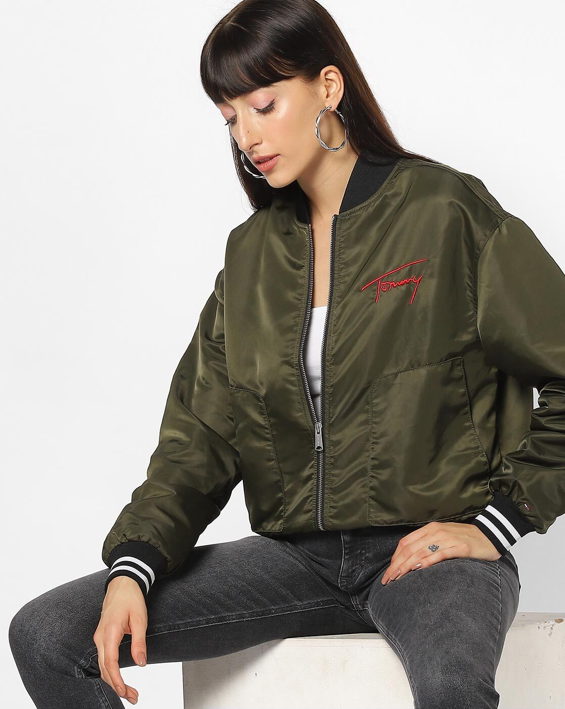 tommy hilfiger bomber womens