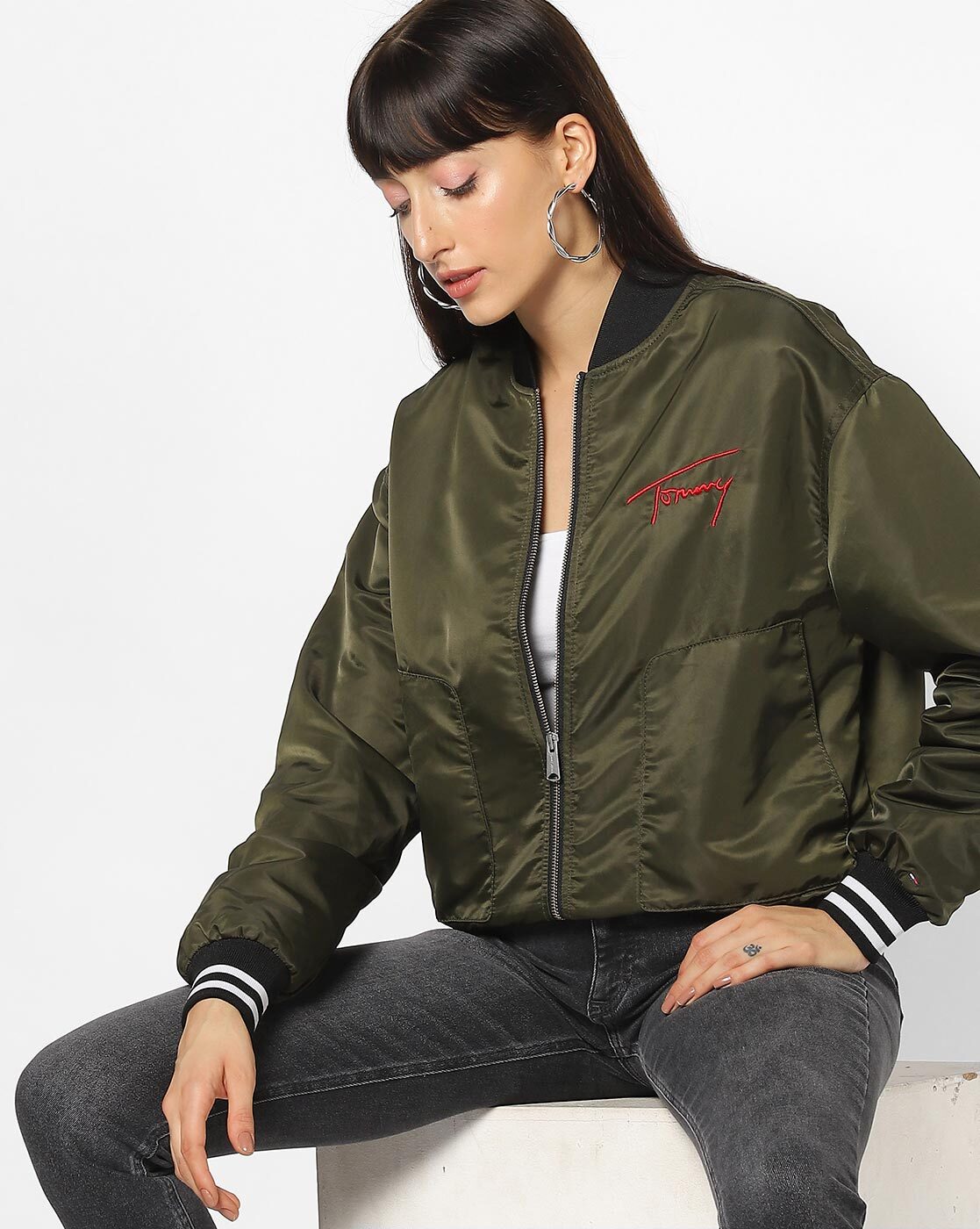 tommy bomber jacket womens