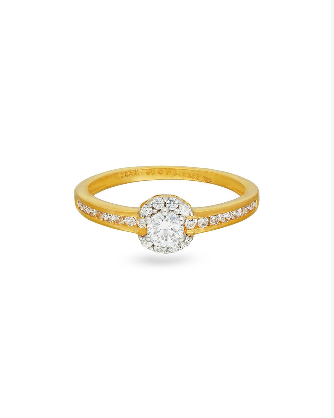 White stone hot sale ring gold