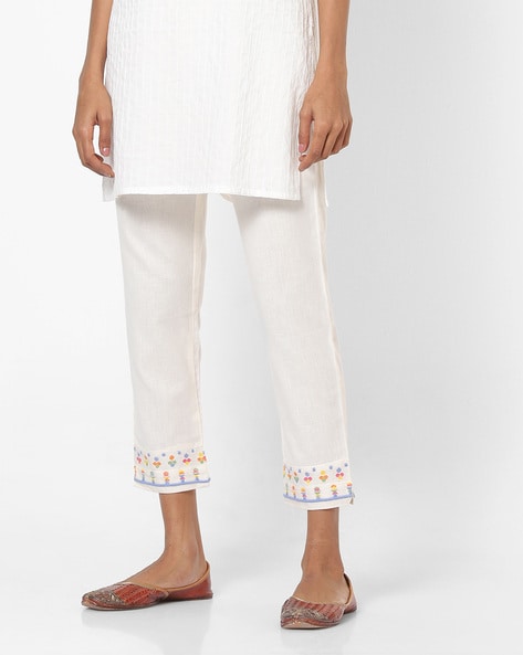 Cropped Pants with Elasticated Waist Price in India