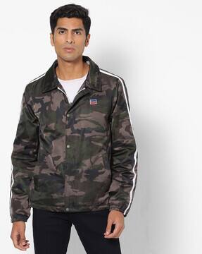 green camo north face jacket