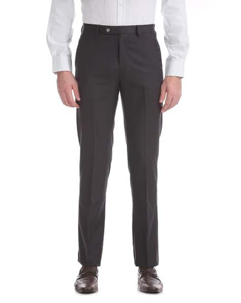 Flat-Front Tapered Fit Trousers (Image - 1)