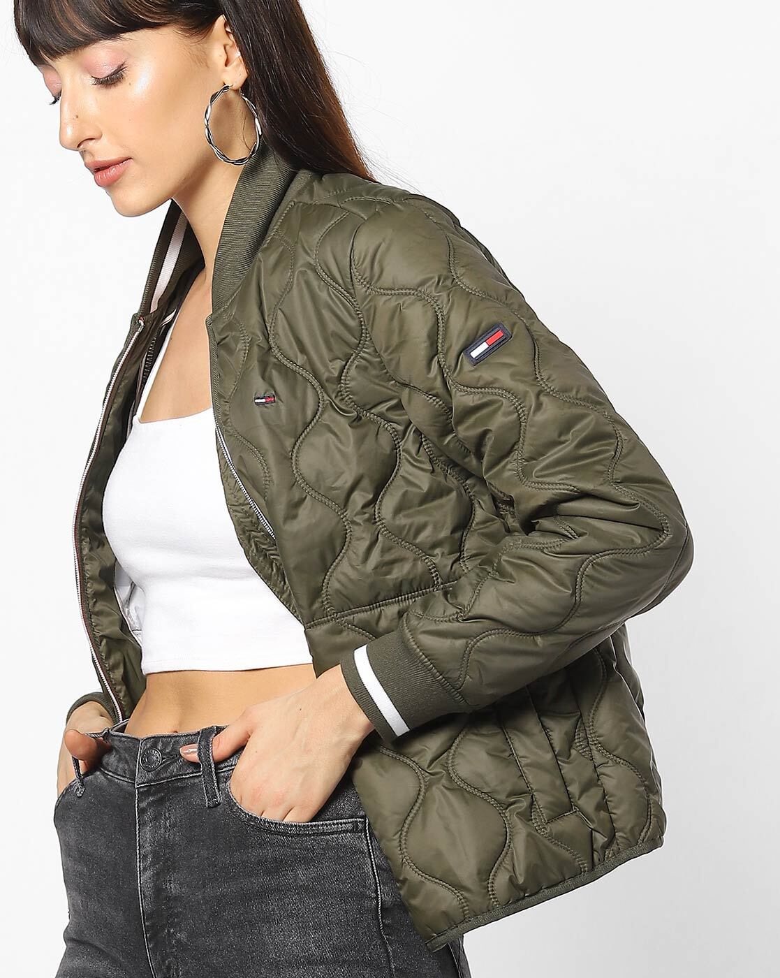 tommy hilfiger bomber jacket women