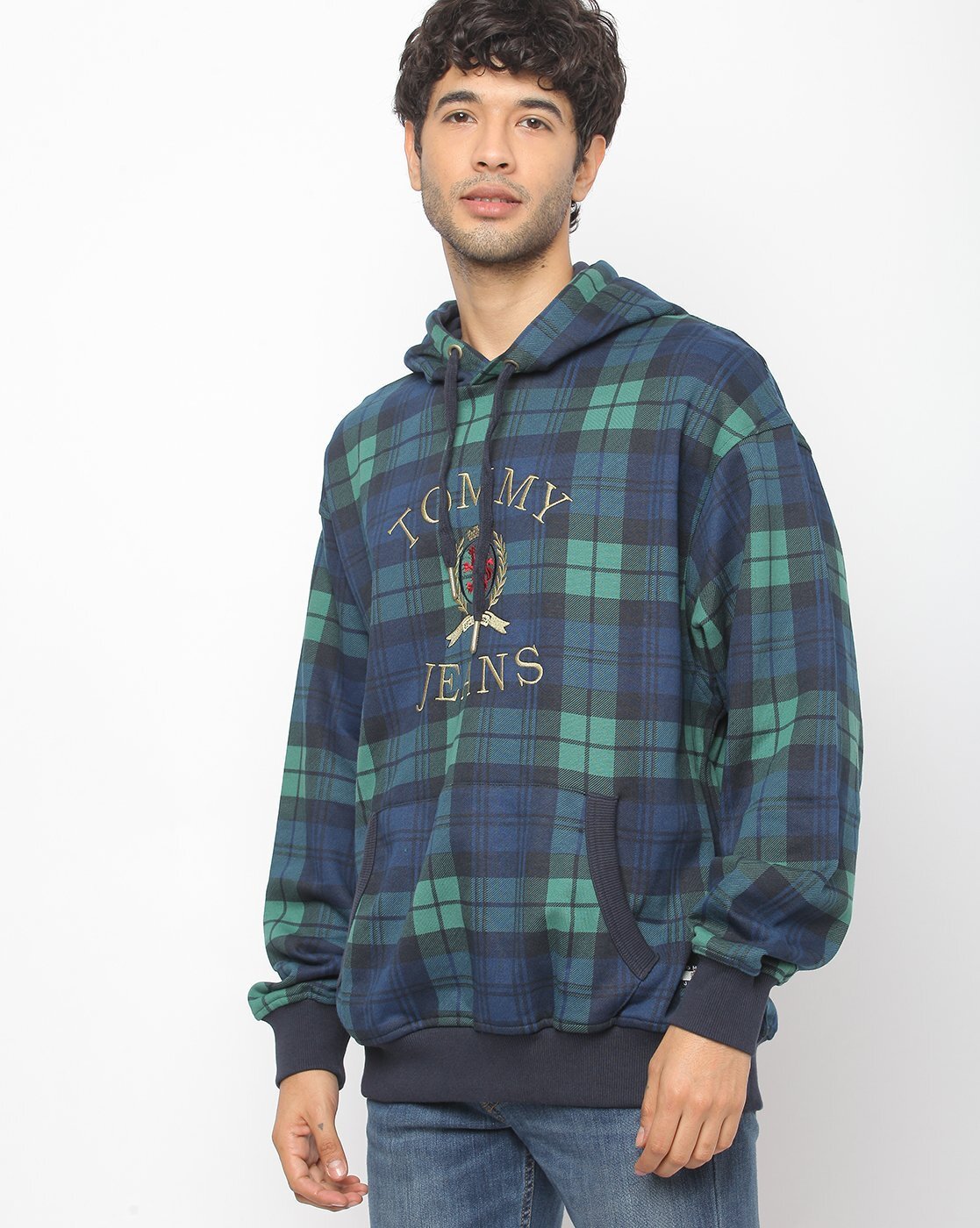 tommy jeans checkered hoodie