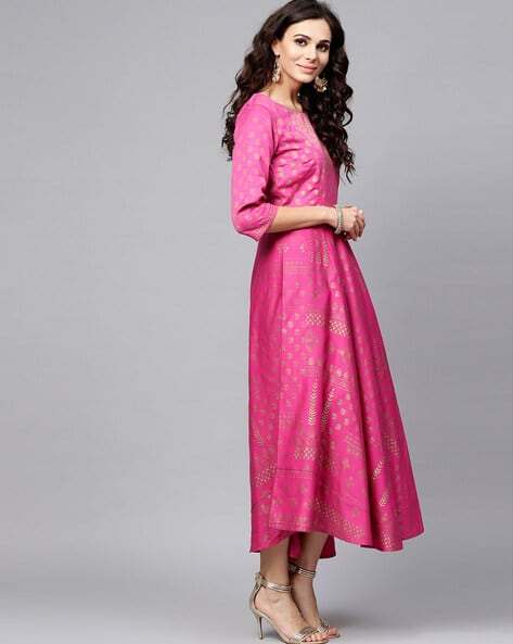 Printed A-line Dress (Image - 3)