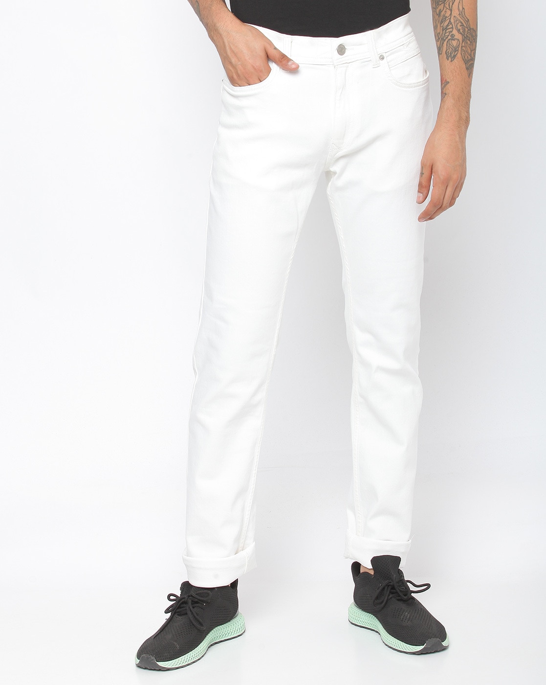 tommy hilfiger white jeans mens