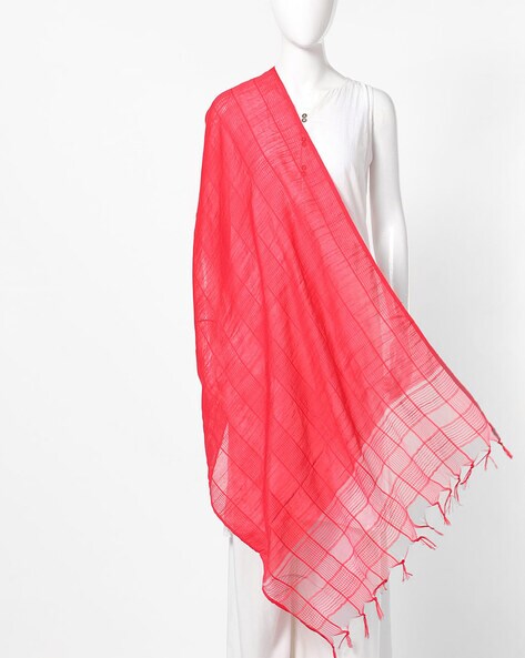 Woven-Design Dupatta with Fringes Price in India