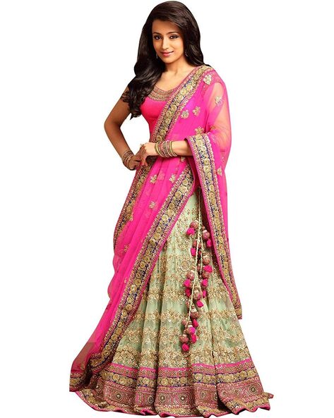 Lehenga Choli Set with Tassel Detail