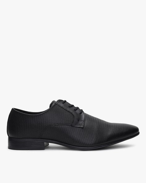 Textured Lace-Up Derby Shoes (Image - 1)