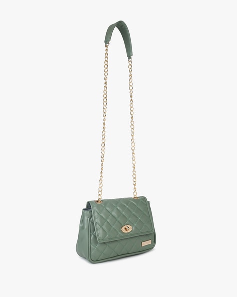 Vogelle Green Chain Shoulder Bag - Society Telluride