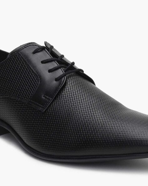 Textured Lace-Up Derby Shoes (Image - 2)