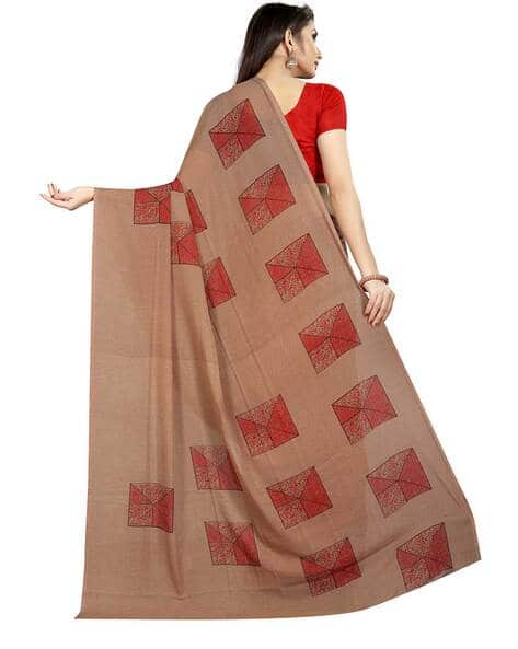 Geometric Print Half & Half Saree (Image - 2)